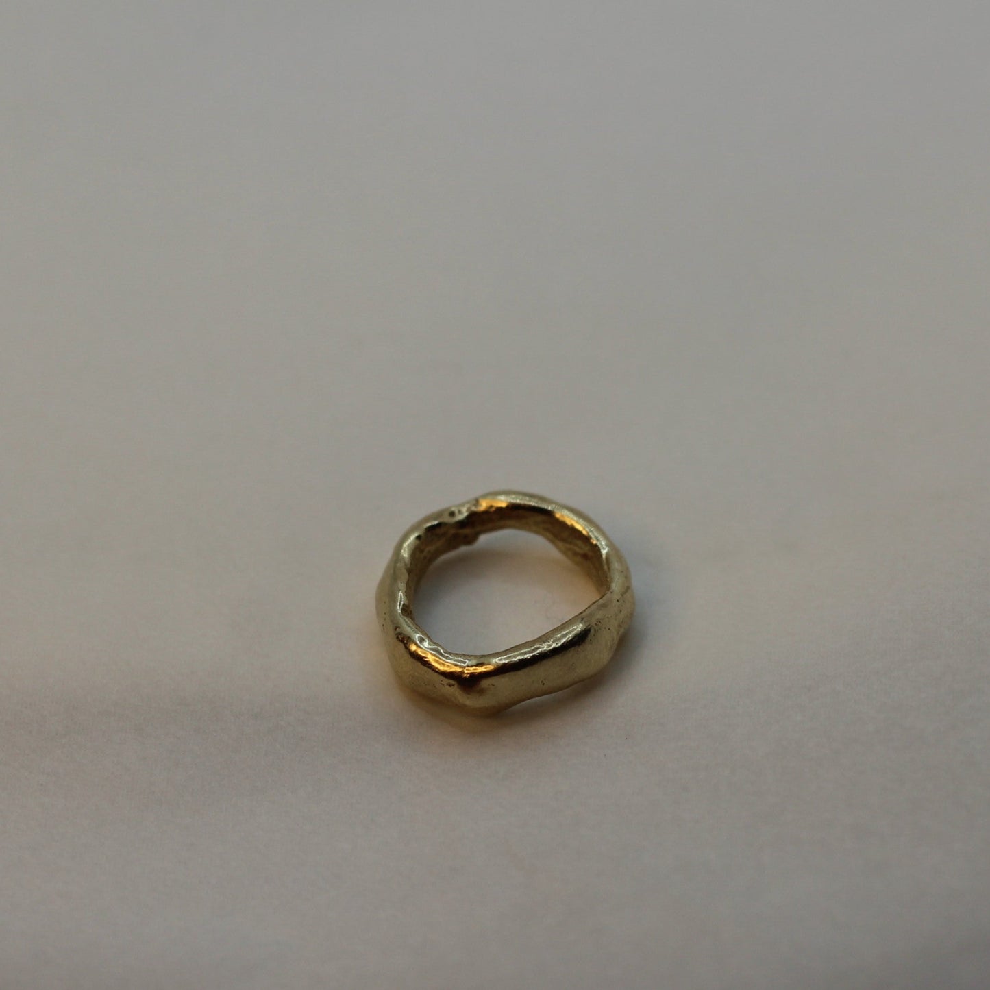 Gold Molten Pinky Ring