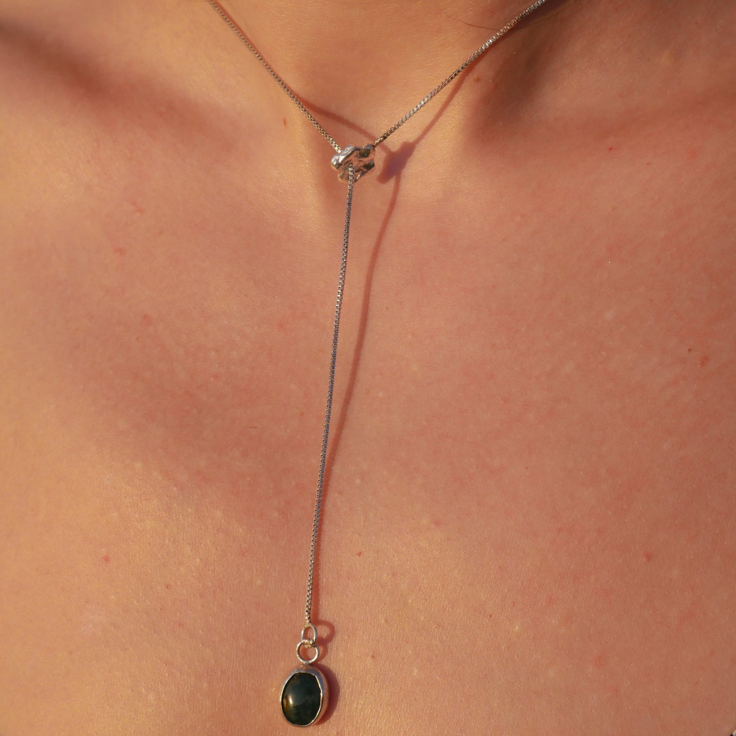 The Evergreen Drop Bolo Necklace