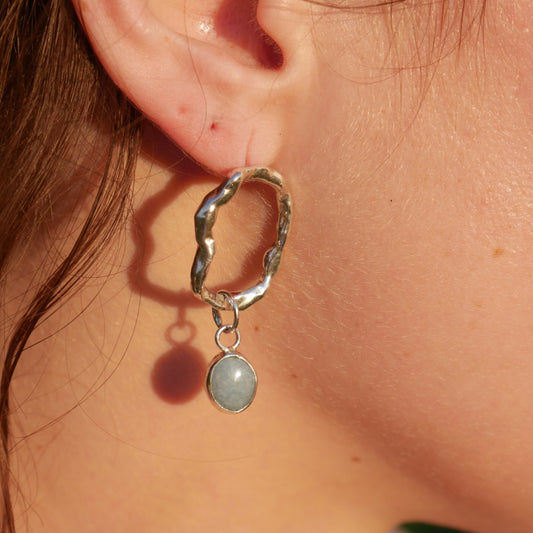 Large Molten Sky Drop Earrings